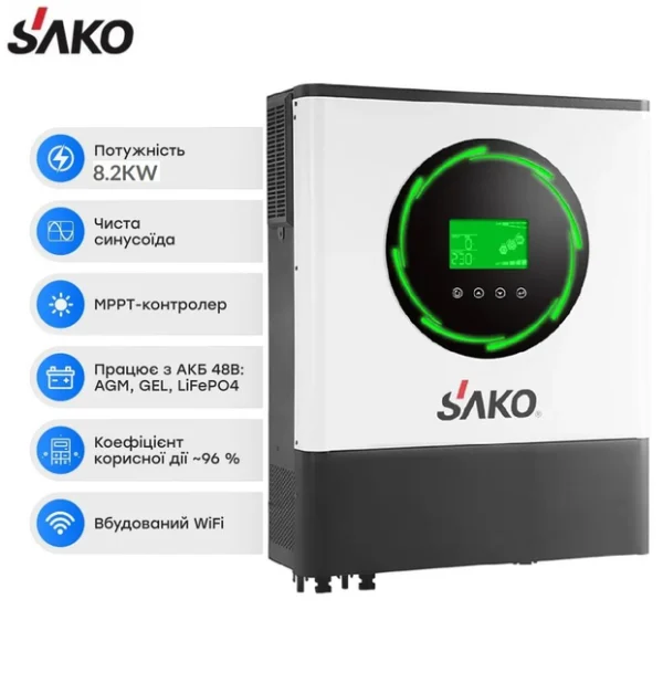 Sako Sunon-Eco 8.2kW On Grid /Off Grid Hybrid Inverter - Image 4