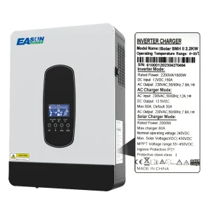Easun Power Solar Hybrid Inverter 12V 2.2kva, 1800Watt Pure Sine Wave Inverter