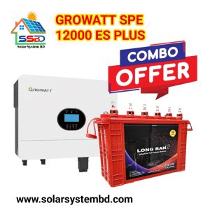 Growatt SPF12000ES PLUS, With Longran Battery, Jinko Solar, Combo