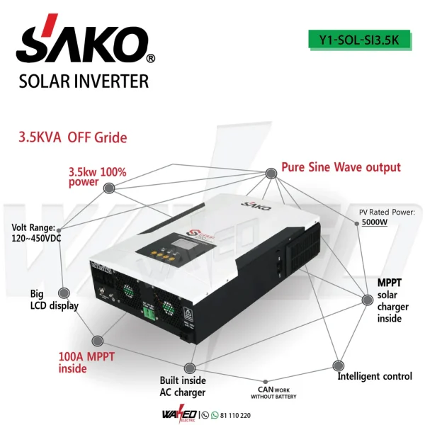 Sako Sunon Pro 3.5kW 24V | Hybrid solar Inverter - Image 6