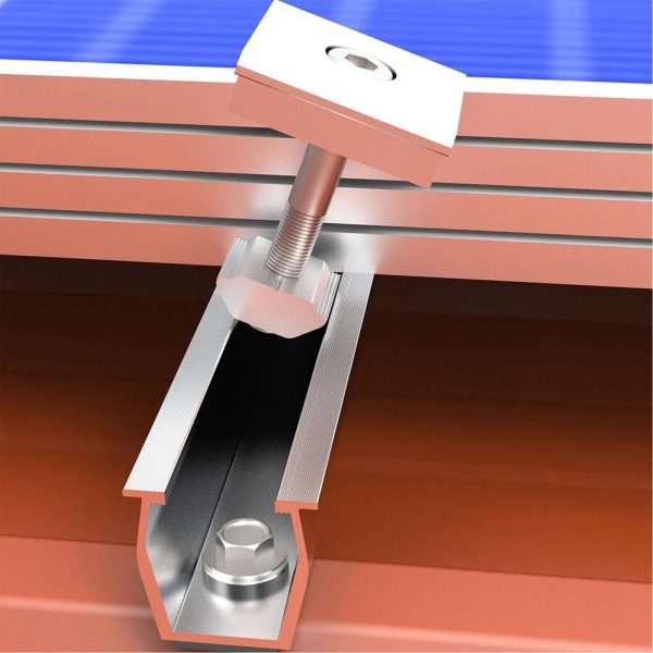 Solar Module Holder End Clamp Kit Solar End Clamp Adjustable Solar Panel - Image 8