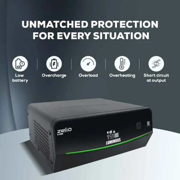 Luminous Zelio S 1150 900VA 756W Pure Sine Wave Inverter IPS - Image 4