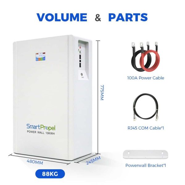 Smart Propel Wall Mount 15KW, 300ah LiFePO₄ Lithium Ion Solar Battery, – Long-Lasting Energy Storage Phasphate Battery with 6000 Cycle, - Image 3