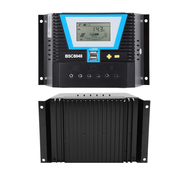 PWM, BSC6048 Solar Charge Controller 20A, Auto LCD Display with USB, for Battery 12V