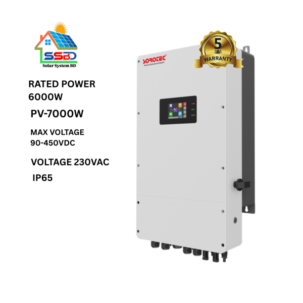 SOROTEC REVO HES Series 6KW On/Off Grid Solar Inverter With MPPT Charge Controller IP65 5-year Warranty