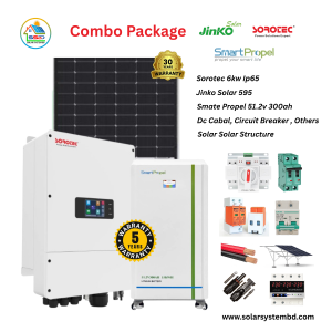 Solar Combo  Package | Sorotec 6kw Ip65 | Jinko Solar 595w | Smart Porepel Lithium Battery Lifepo4 | Solar Structure | Others Solar solar accessories.